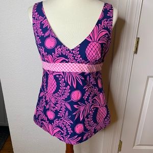 Lilly Pulitzer Size 8 Pink Pineapple Print Top